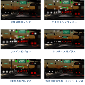 多焦点眼内レンズ：見え方の違い